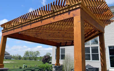 Pergola Kelley Landscape Brick Unilock Patio - Pergola Design